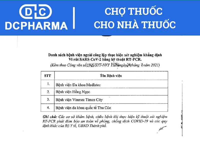 địa điểm test nhanh covid tại Hà Nội