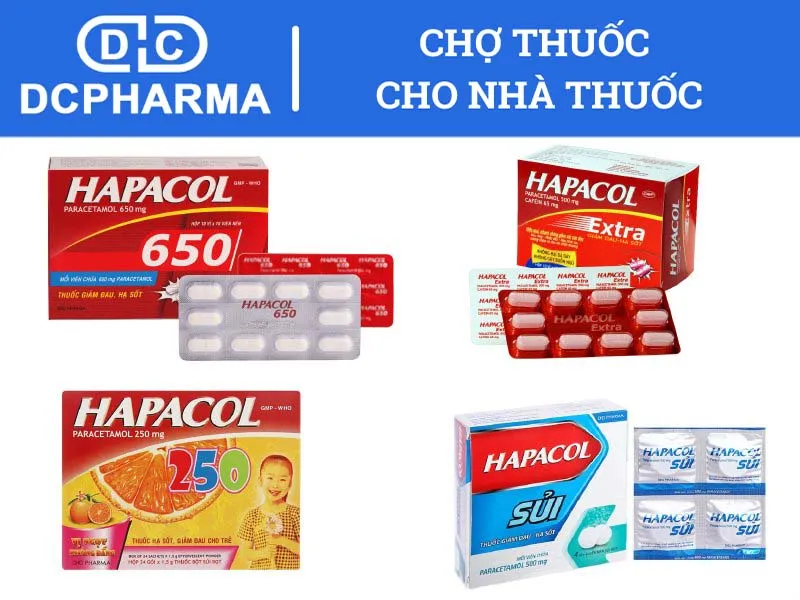 thuốc hapacol có mấy loại