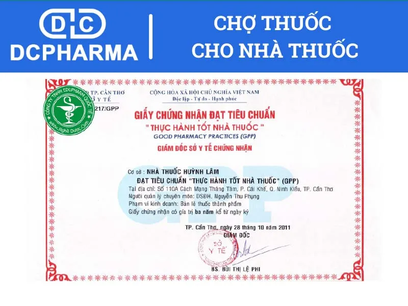 Phạm vi kinh doanh nhà thuốc có trên những giấy chứng nhận nào