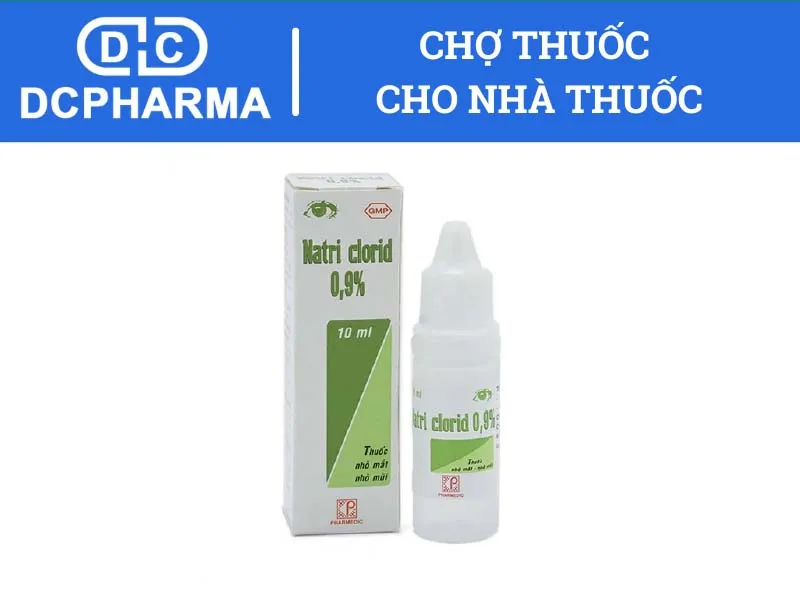 Natri Clorid 0.9% nhỏ mắt mũi cọc 10 lọ x 10ml Pharmedic