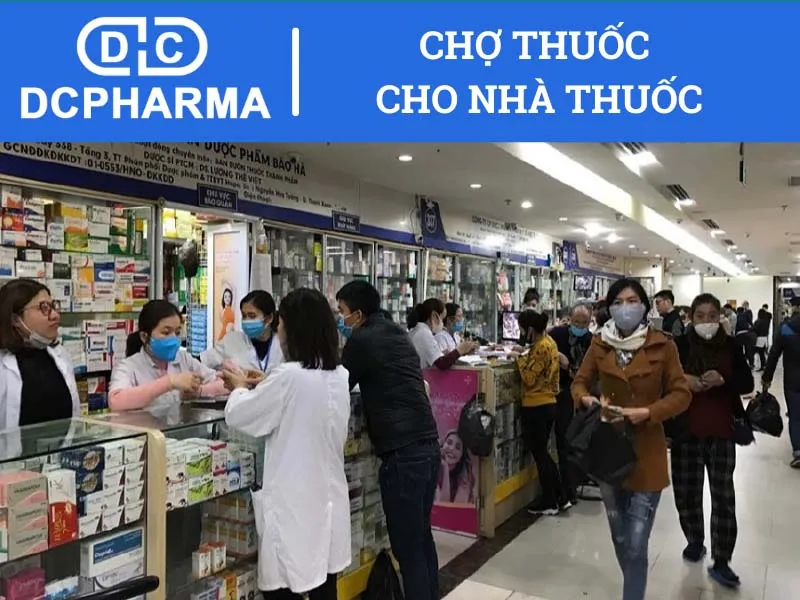 Cấu trúc quầy thuốc tại chợ thuốc sỉ Hapulico