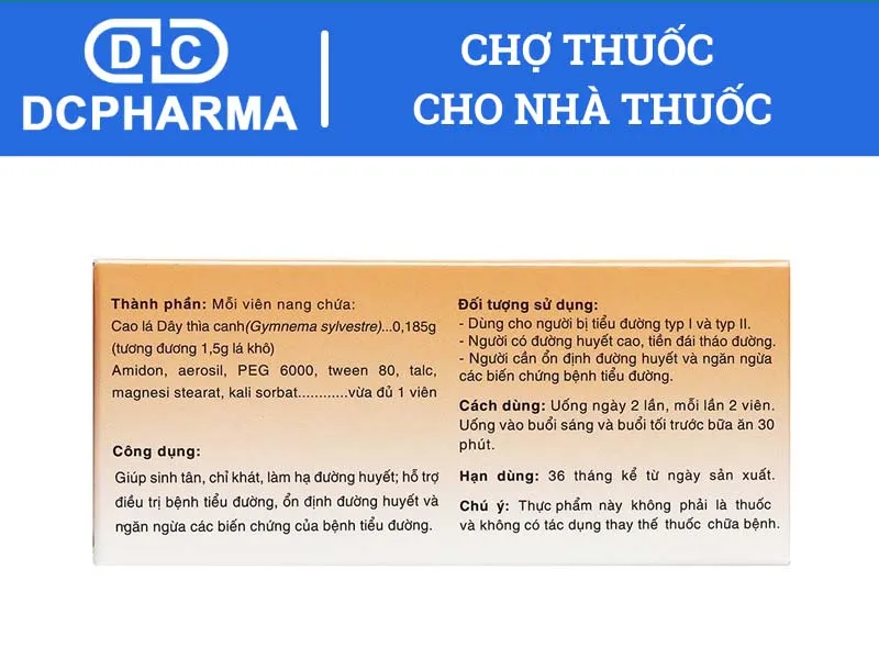 Hướng dẫn sử dụng thuốc Diabetna